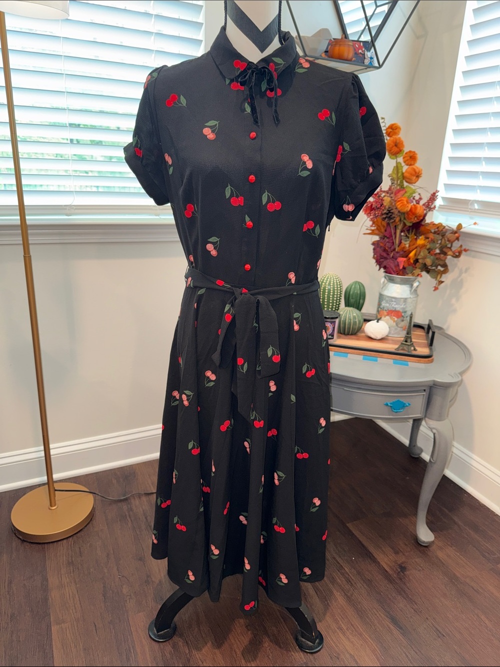 Collectif Mary Grace Dress in Cherry Print